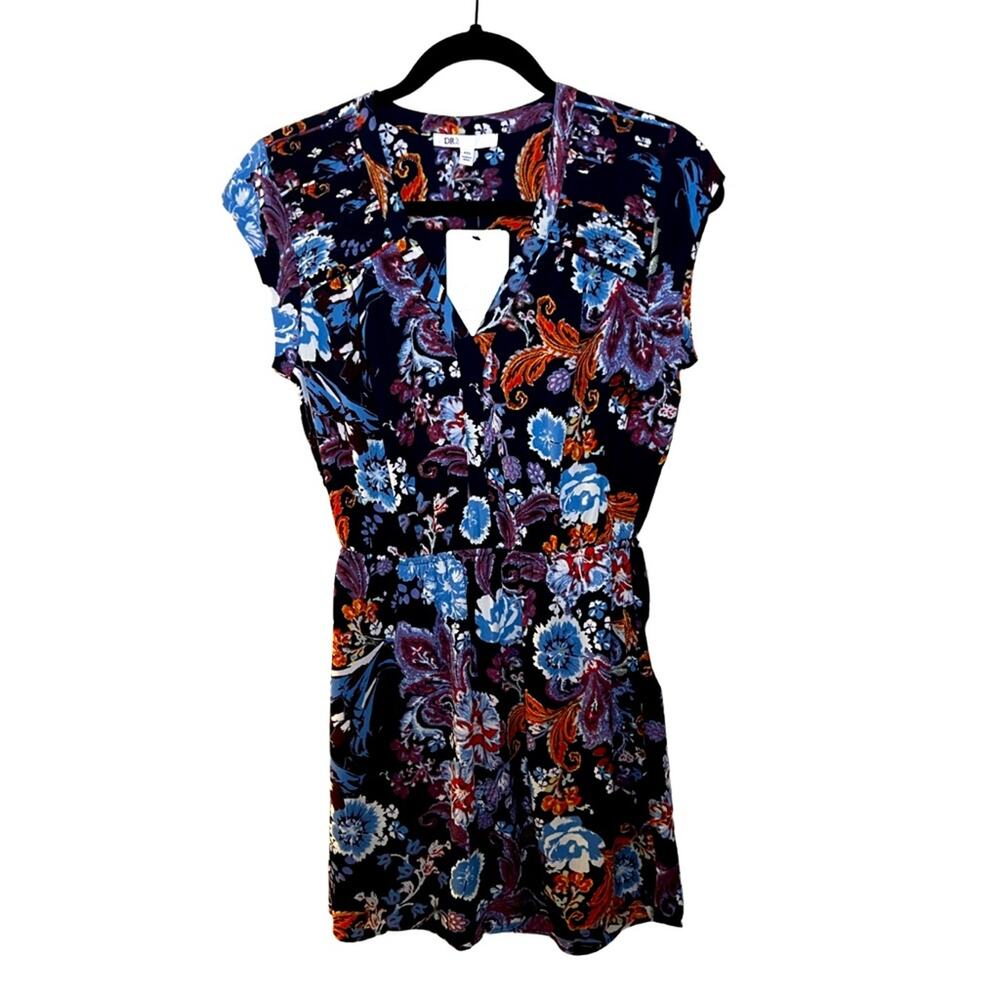 DR2 Indigo Multicolor Cap Sleeve Dress Size XSP